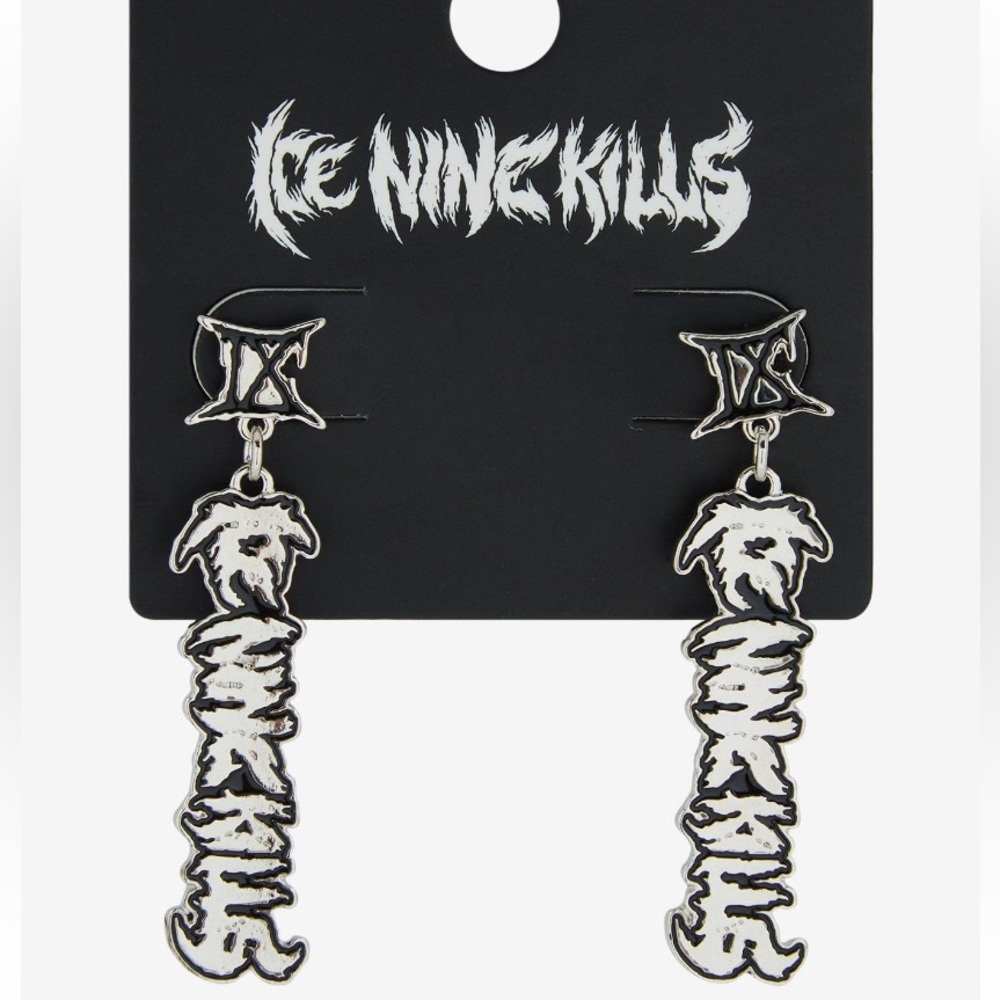 Ice Nine Kills Logo Drop Earrings Hot Topic Metal Music Metalcore